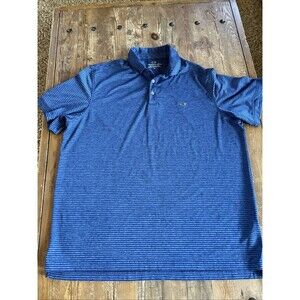Vineyard Vines Performance Men’s XL Stretch Polo Navy Blue Striped EUC